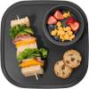 imageMadesmart Dipware Reusable Dining PlateServing Tray for Appetizers and Snacks FoodSafe Appetizer Serving Platter with Removable Dip Bowl PinkTranslucent Carbon