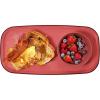 imageMadesmart Dipware Small Reusable Serving Tray for Appetizers and Snacks FoodSafe Small Appetizer Serving Platter with Removable Dip Bowl RedTranslucent Red