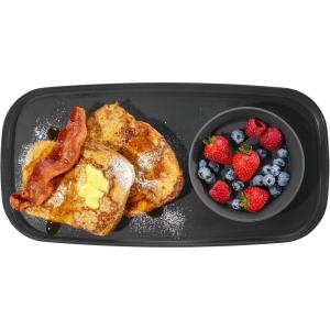 imageMadesmart Dipware Small Reusable Serving Tray for Appetizers and Snacks FoodSafe Small Appetizer Serving Platter with Removable Dip Bowl RedTranslucent Carbon