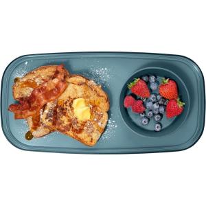 imageMadesmart Dipware Small Reusable Serving Tray for Appetizers and Snacks FoodSafe Small Appetizer Serving Platter with Removable Dip Bowl RedTranslucent Midnight