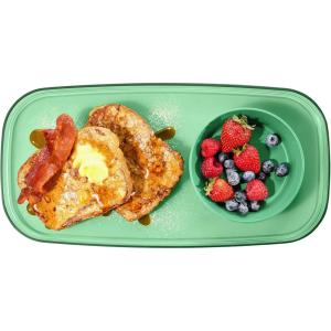 imageMadesmart Dipware Small Reusable Serving Tray for Appetizers and Snacks FoodSafe Small Appetizer Serving Platter with Removable Dip Bowl RedTranslucent Sage