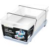 imageMadesmart 2Tier Organizer MultiPurpose SlideOut Storage with Handles and Dividers for Home and Bath BPA Free Pack of 1 CarbonBlue
