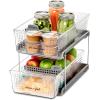 imageMadesmart 2Tier Organizer MultiPurpose SlideOut Storage with Handles and Dividers for Home and Bath BPA Free Pack of 1 CarbonClear  Dividers