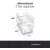 imageMadesmart 2Tier Organizer MultiPurpose SlideOut Storage with Handles and Dividers for Home and Bath BPA Free Pack of 1 CarbonClear  Dividers