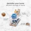 imageMadesmart 2Tier Organizer MultiPurpose SlideOut Storage with Handles and Dividers for Home and Bath BPA Free Pack of 1 CarbonClear