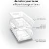 imageMadesmart 2Tier Organizer MultiPurpose SlideOut Storage with Handles and Dividers for Home and Bath BPA Free Pack of 1 CarbonClear