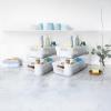 imageMadesmart 2Tier Organizer MultiPurpose SlideOut Storage with Handles and Dividers for Home and Bath BPA Free Pack of 1 CarbonFrost