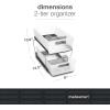 imageMadesmart 2Tier Organizer MultiPurpose SlideOut Storage with Handles and Dividers for Home and Bath BPA Free Pack of 1 CarbonFrost