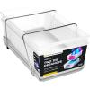 imageMadesmart 2Tier Organizer MultiPurpose SlideOut Storage with Handles and Dividers for Home and Bath BPA Free Pack of 1 CarbonFrost