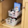 imageMadesmart 2Tier Organizer MultiPurpose SlideOut Storage with Handles and Dividers for Home and Bath BPA Free Pack of 1 CarbonFrost