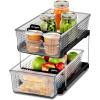 imageMadesmart 2Tier Organizer MultiPurpose SlideOut Storage with Handles and Dividers for Home and Bath BPA Free Pack of 1 CarbonSmoke