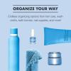 imageMadesmart 2Tier Plastic Mini Multipurpose Organizer with Divided SlideOut Storage Bins Compact Under Sink and Cabinet Organizer Rack FrostBlue
