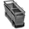 imageMadesmart 2Tier Plastic Mini Multipurpose Organizer with Divided SlideOut Storage Bins Compact Under Sink and Cabinet Organizer Rack FrostCarbon