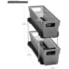 imageMadesmart 2Tier Plastic Mini Multipurpose Organizer with Divided SlideOut Storage Bins Compact Under Sink and Cabinet Organizer Rack FrostPremiumCarbon