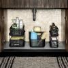 imageMadesmart 2Tier Plastic Mini Multipurpose Organizer with Divided SlideOut Storage Bins Compact Under Sink and Cabinet Organizer Rack FrostPremiumCarbon