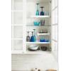 imageMadesmart Small Stackable Storage Shelf for Cabinets or Counters Plastic Collapsible Cabinet Shelf for Home Organization White  938 x 763 x 15 in
