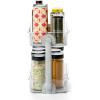 imagemadesmart Two Level Spice OrganizerCabinet Collection Maximizes Vertical Space Removable SoftGrip Lining Dual Handles ampampBPAFree Small GreyPremiumGray