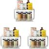 imagemadesmart Two Level Spice OrganizerCabinet Collection Maximizes Vertical Space Removable SoftGrip Lining Dual Handles ampampBPAFree Small GreyPremiumGray