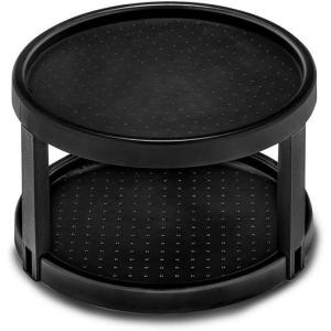 imagemadesmart 10quot Twin TurntableCarbon Collection NonSlip Base SoftGrip Surface ampamp BPAFree 2Levels