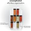 imagemadesmart 4Compartment Clear Spice Drawer Organizer Kitchen Organization and Storage Holds up to 12 Seasoning Containers Bottles Jars