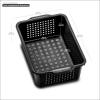 imagemadesmart Antimicrobial Classic Small Basket Soft Grip Non Slip Storage Organizer MultiPurpose Home Organization EPA Certified Carbon