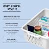 imagemadesmart Classic Collection Storage Basket for Organizing Cabinet Closet Pantry and More Small 1210 L x 810 W x 400 H White
