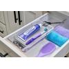 imagemadesmart Dental Tray Drawer Organizer with Drying Stone Clear Plastic Drawer Organizer for Toothbrush Dental Floss Water Flossers ToothpasteExpandable
