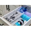 imagemadesmart Expandable Dental Tray Drawer Organizer with Drying Stone Clear Plastic Drawer Organizer for Toothbrush Dental Floss Water Flosser MouthwashExpandable