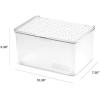 imagemadesmart Medium Stacking Lid Storage Bin for Bathroom Organization Plastic Bathroom Storage Bin with DryErase Space FrostFrostBlue
