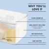 imagemadesmart Medium Stacking Lid Storage Bin for Bathroom Organization Plastic Bathroom Storage Bin with DryErase Space FrostFrostBlue