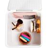 imagemadesmart Medium Stacking Lid Storage Bin for Bathroom Organization Plastic Bathroom Storage Bin with DryErase Space FrostWhite