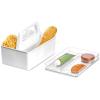 imagemadesmart Medium Stacking Lid Storage Bin for Bathroom Organization Plastic Bathroom Storage Bin with DryErase Space FrostWhite
