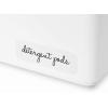 imagemadesmart Medium Stacking Lid Storage Bin for Bathroom Organization Plastic Bathroom Storage Bin with DryErase Space FrostWhite