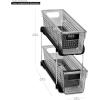 imagemadesmart Mini 2Tier Organizer MultiPurpose SlideOut Storage with Handles for Home and Bath Carbon Pack of 4Carbon