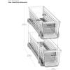 imagemadesmart Mini 2Tier Organizer MultiPurpose SlideOut Storage with Handles for Home and Bath Carbon Pack of 4Clear