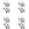 imagemadesmart Mini 2Tier Organizer MultiPurpose SlideOut Storage with Handles for Home and Bath Carbon Pack of 4Clear