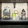 imagemadesmart Mini 2Tier Organizer MultiPurpose SlideOut Storage with Handles for Home and Bath Carbon Pack of 4Clear
