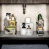 imagemadesmart Mini 2Tier Organizer MultiPurpose SlideOut Storage with Handles for Home and Bath Carbon Pack of 4Clear