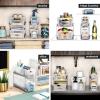 imagemadesmart Mini 2Tier Organizer MultiPurpose SlideOut Storage with Handles for Home and Bath Carbon Pack of 4Frost