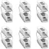 imagemadesmart Mini 2Tier Organizer MultiPurpose SlideOut Storage with Handles for Home and Bath Carbon Pack of 4Frost