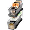 imagemadesmart Mini 2Tier Organizer MultiPurpose SlideOut Storage with Handles for Home and Bath Carbon Pack of 4Smoke