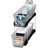 imagemadesmart Mini 2Tier Organizer MultiPurpose SlideOut Storage with Handles for Home and Bath Carbon Pack of 4Smoke