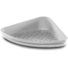 imagemadesmart Plastic Bathtub Corner Shelf for Expanded Soap Storage Space Storage Shelf for Bathtub Corner with Drainage Holes Gray