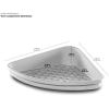 imagemadesmart Plastic Bathtub Corner Shelf for Expanded Soap Storage Space Storage Shelf for Bathtub Corner with Drainage Holes Gray