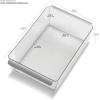 imagemadesmart Plastic Wide Deep Storage Bin with Handles and DryErase Label Portable Fridge and Cabinet Organizer Bin ClearGrayLight GreyGrey