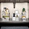 imagemadesmart Premium Antimicrobial 2Tier Mini Organizer MultiPurpose SlideOut Storage with Handles and Dividers for Home and Bath Pack of 1 FrostPremiumFrost