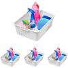 imagemadesmart Classic Medium Storage Basket  White  Classic Collection  MultiPurpose Organizer  SoftGrip Dots and NonSlip Feet  BPAFree148 x 108 x 51 Pack of 4