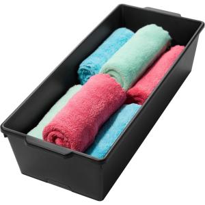 imagemadesmart Plastic Multipurpose Storage Organizer Deep Bin with Handles Portable Under Sink and Cabinet Storage Bin Large GranitePremiumGranite
