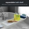 imageMadesmart Expandable Bath Tray for Bathtubs Plastic Shower and Bath shelf caddy white Multifunctional bathtub bathroom organizer PremiumwhitePremiumwhite