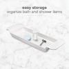imageMadesmart Expandable Bath Tray for Bathtubs Plastic Shower and Bath shelf caddy white Multifunctional bathtub bathroom organizer PremiumwhitePremiumwhite
